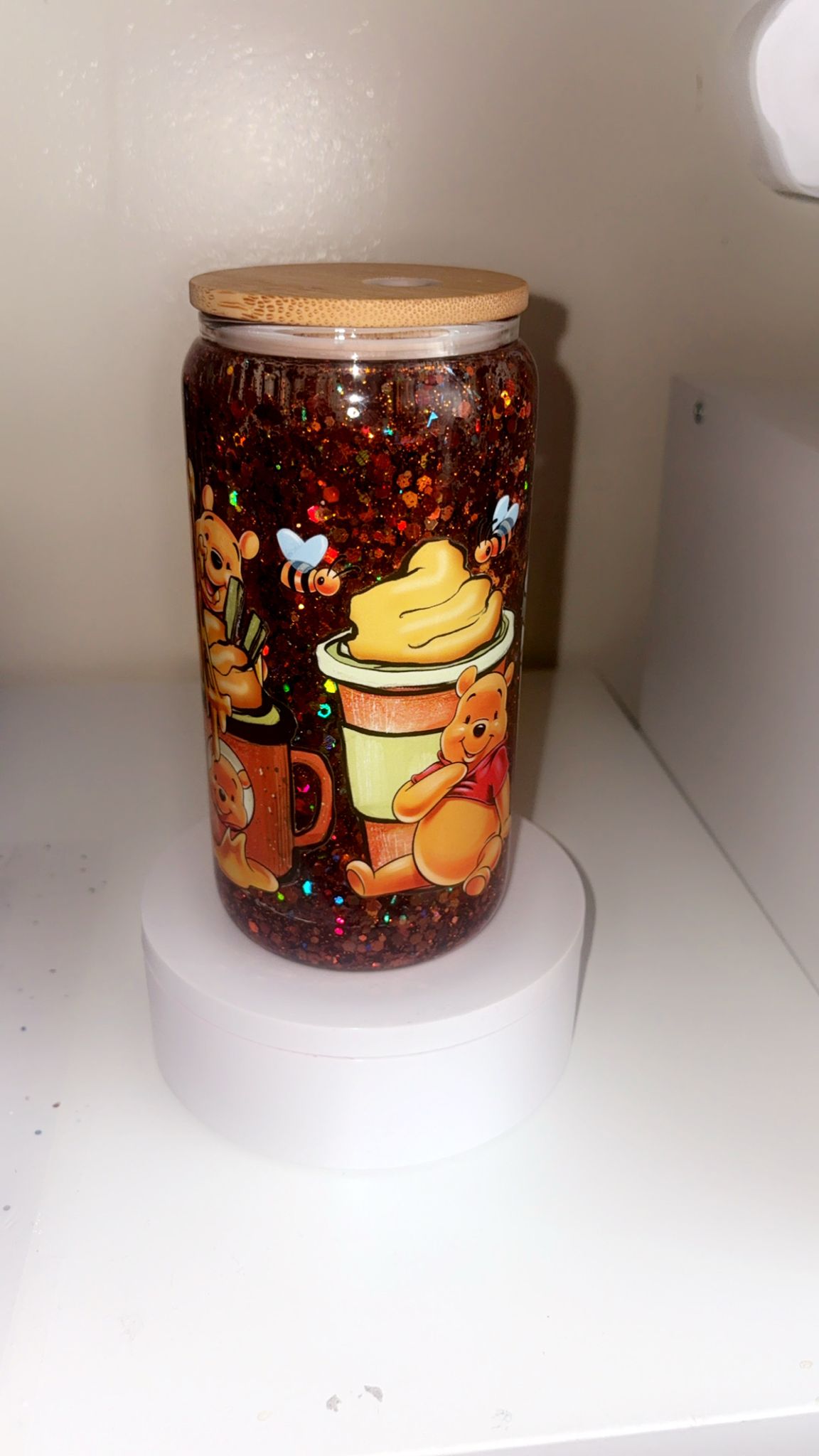 Winnie pooh snow globe cup