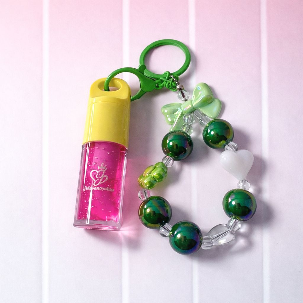 LIP OIL  KEYCHAIN / RASPBERRY
